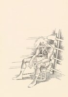 版画「あしたのジョー」より「まっ白な灰に…。」