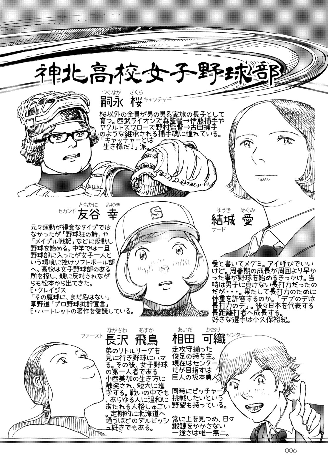 月刊コミックビーム8月号より、「オール・ザ・マーブルズ！」の登場人物紹介。