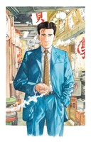 「孤独のグルメ」の主人公・井之頭五郎のイラスト。