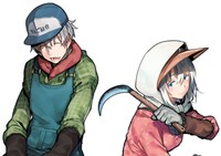 「じいさんばあさん若返る」カット