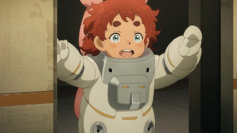 TVアニメ「機動戦士ガンダム 水星の魔女」の「PROLOGUE」場面カット。