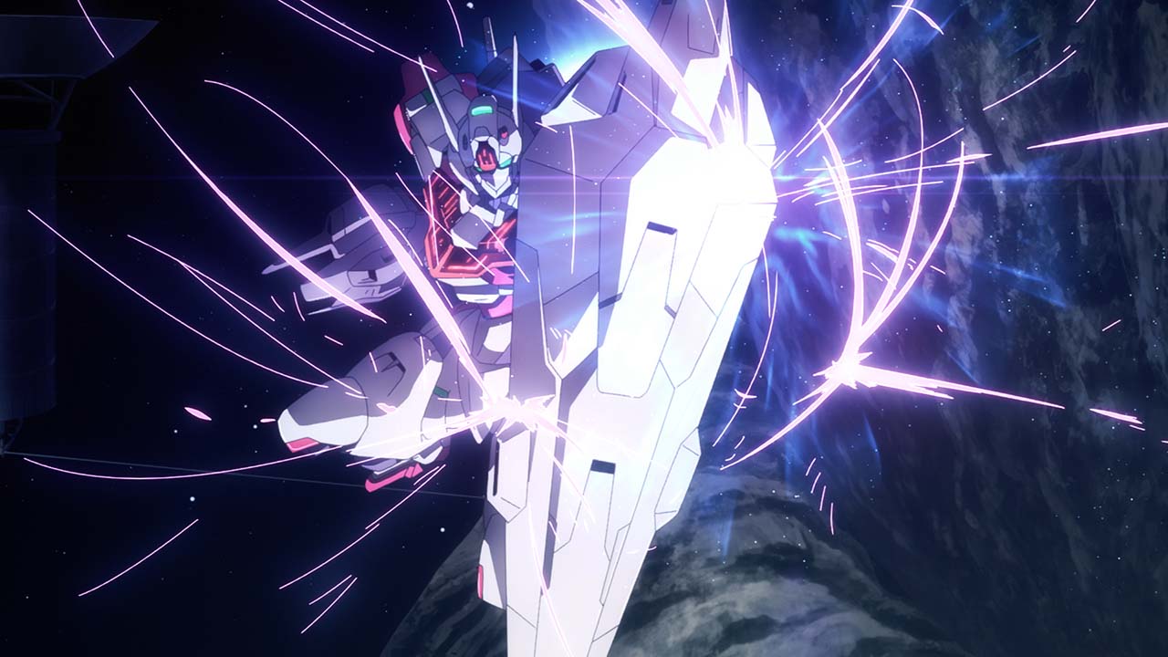 TVアニメ「機動戦士ガンダム 水星の魔女」の「PROLOGUE」場面カット。