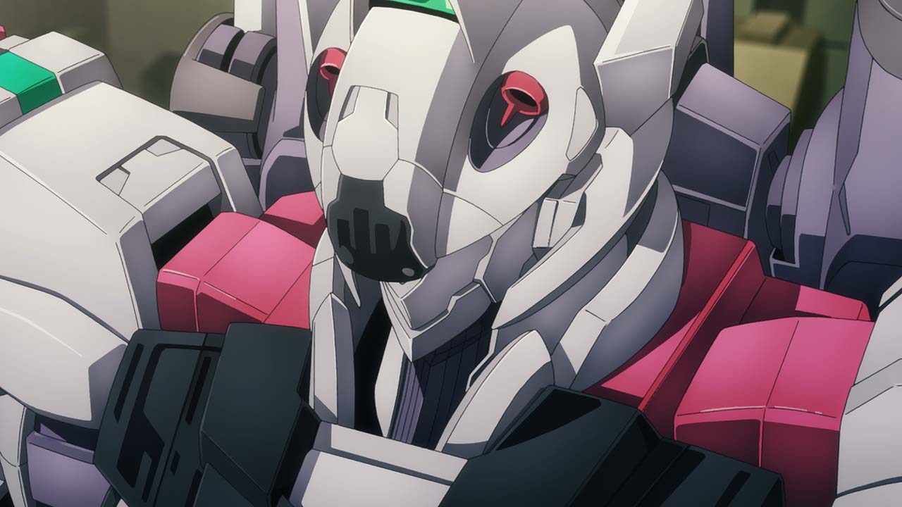 TVアニメ「機動戦士ガンダム 水星の魔女」の「PROLOGUE」場面カット。
