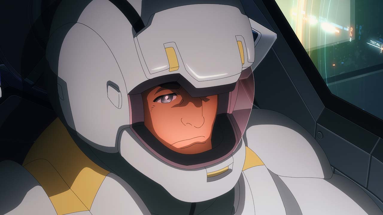 TVアニメ「機動戦士ガンダム 水星の魔女」の「PROLOGUE」場面カット。