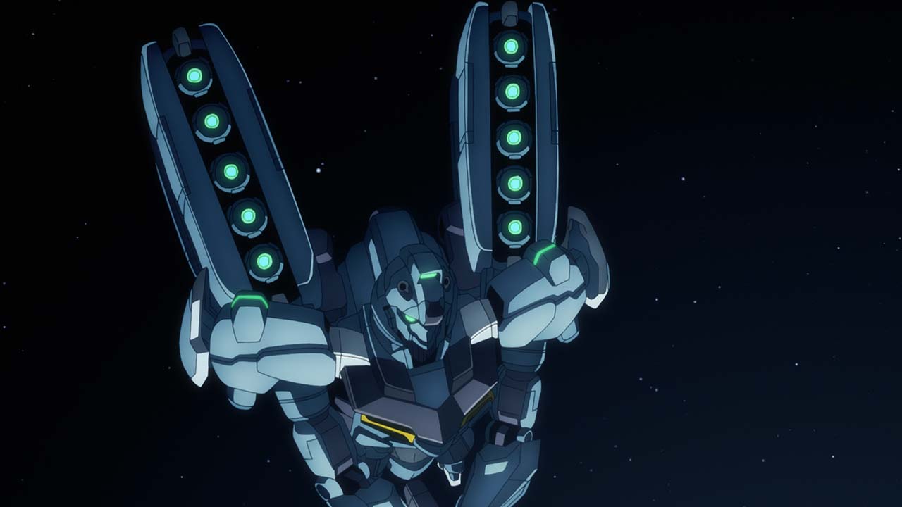 TVアニメ「機動戦士ガンダム 水星の魔女」の「PROLOGUE」場面カット。