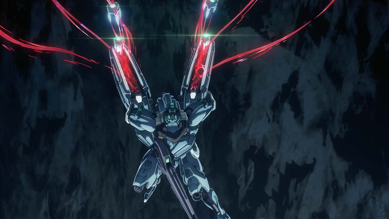 TVアニメ「機動戦士ガンダム 水星の魔女」の「PROLOGUE」場面カット。