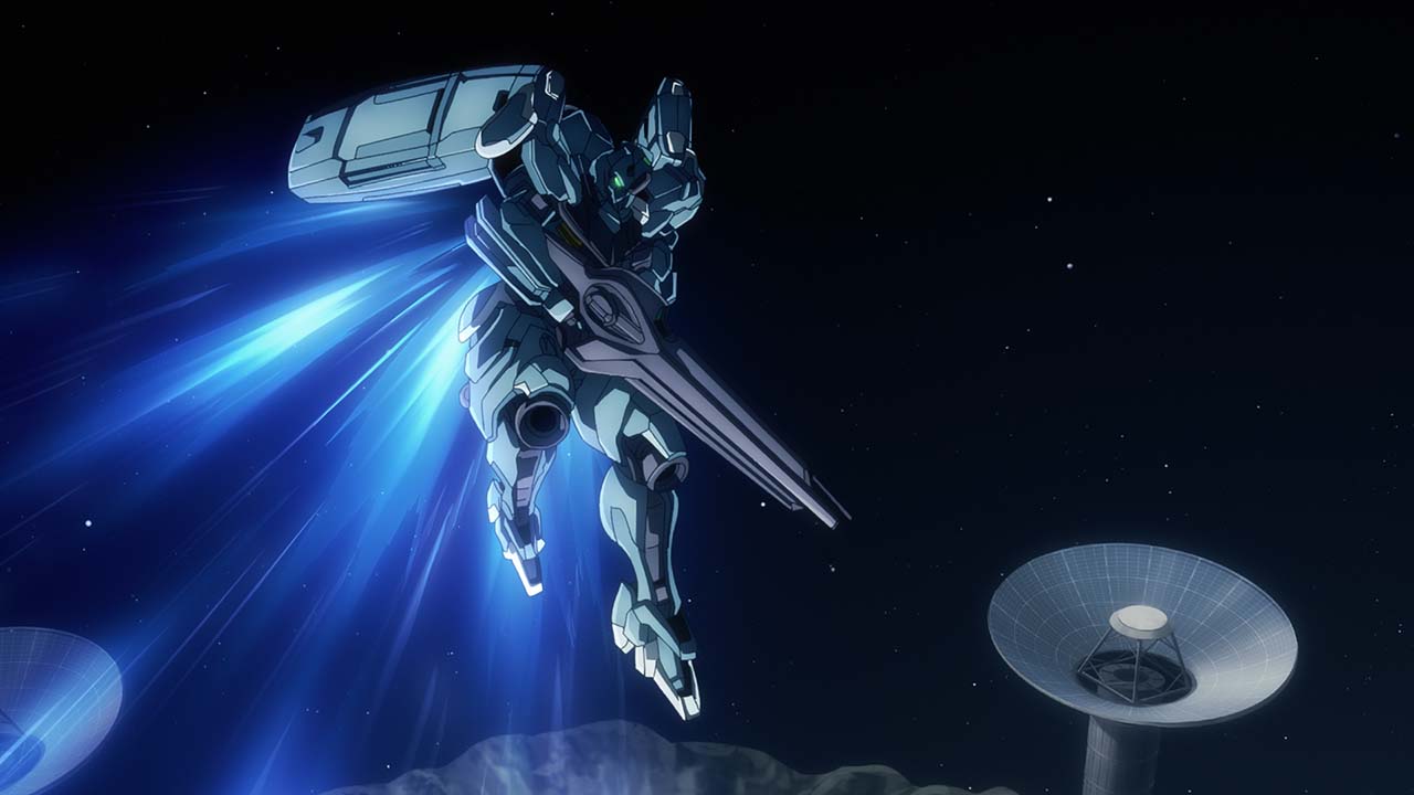 TVアニメ「機動戦士ガンダム 水星の魔女」の「PROLOGUE」場面カット。