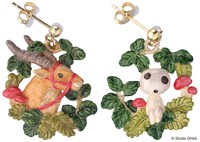 「Donguri Closet もののけ姫 ヤックルとコダマ ピアス」