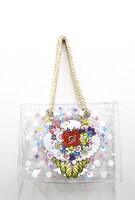 「ロープハンドルクリアバッグ『花帽子の少女』（グッズセット付）」