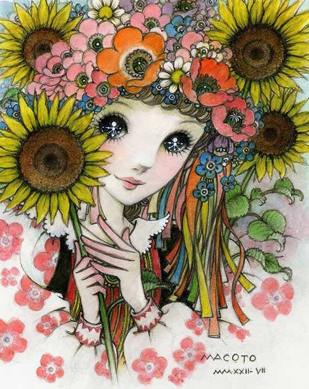 「ひまわりの祈り」原画 (c)Macoto Takahashi