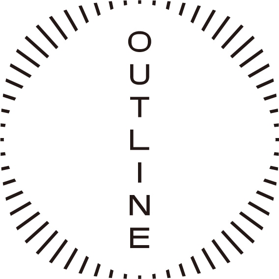 OUTLINEのロゴ。