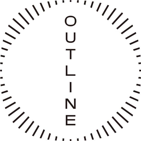 OUTLINEのロゴ。