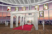 「誕生50周年記念 ベルサイユのばら展ーベルばらは永遠にー」エントランスのイメージ。 (c)池田理代子プロダクション