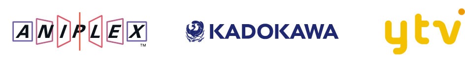 出展するアニプレックス、KADOKAWA、讀賣テレビ放送のロゴ。