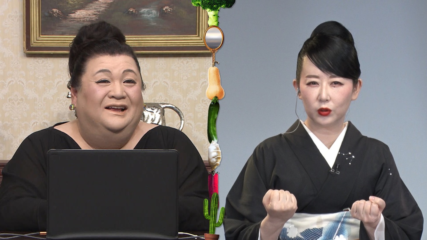 左からマツコ・デラックス、東村アキコ。 (c)日本テレビ