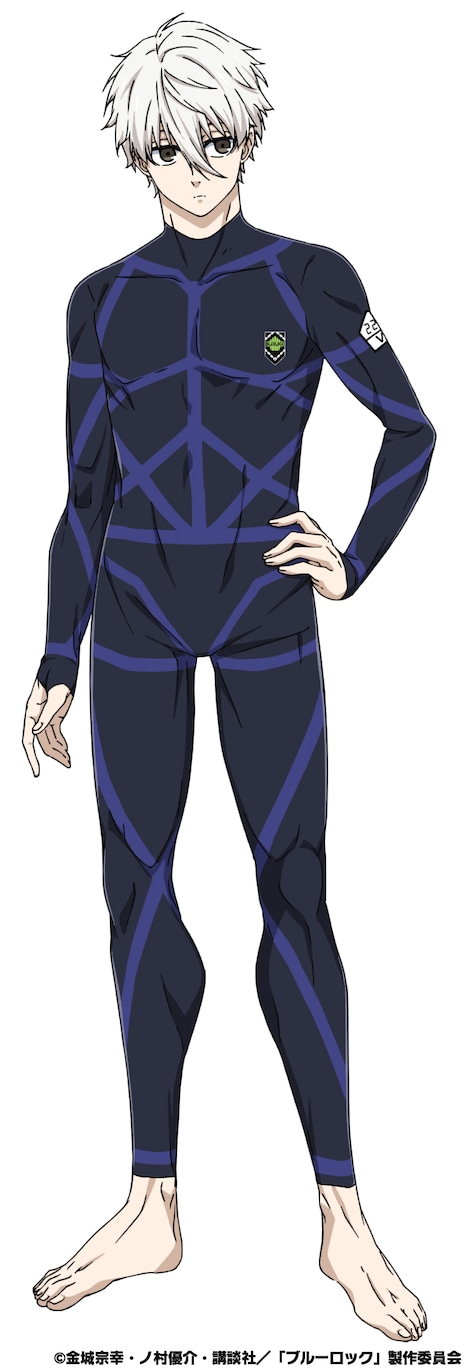 凪誠士郎（CV：島崎信長）。サッカー歴半年ながら桁外れのサッカーセンスを誇る天才FW。サッカーをはじめあらゆるスポーツに興味がなかったが、同じ高校に通う玲王に潜在能力を見出され、強引に誘われる形でサッカーを始めた。天性の身体能力とトラップ力を武器に、常人には真似出来ないようなプレーを披露する。私生活では超がつくほどのめんどくさがり屋。 (c)金城宗幸・ノ村優介・講談社／「ブルーロック」製作委員会