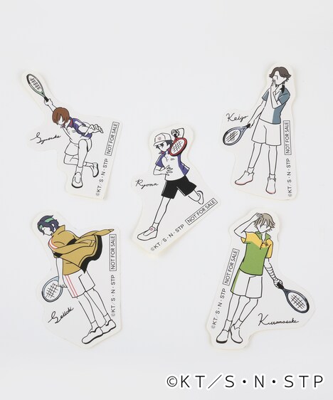 ノベルティのダイカットステッカー全5種。