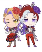 ひな、あまねのカフェ用描き下ろしイラスト。