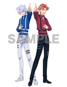 ひゅーい、橙真のカフェ用描き下ろしイラスト。