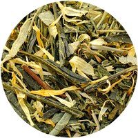 日吉若をイメージした「シャープ&フレッシュな甘夏緑茶」。