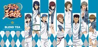 アニメ「新テニスの王子様」コラボブレンドティーの告知画像。