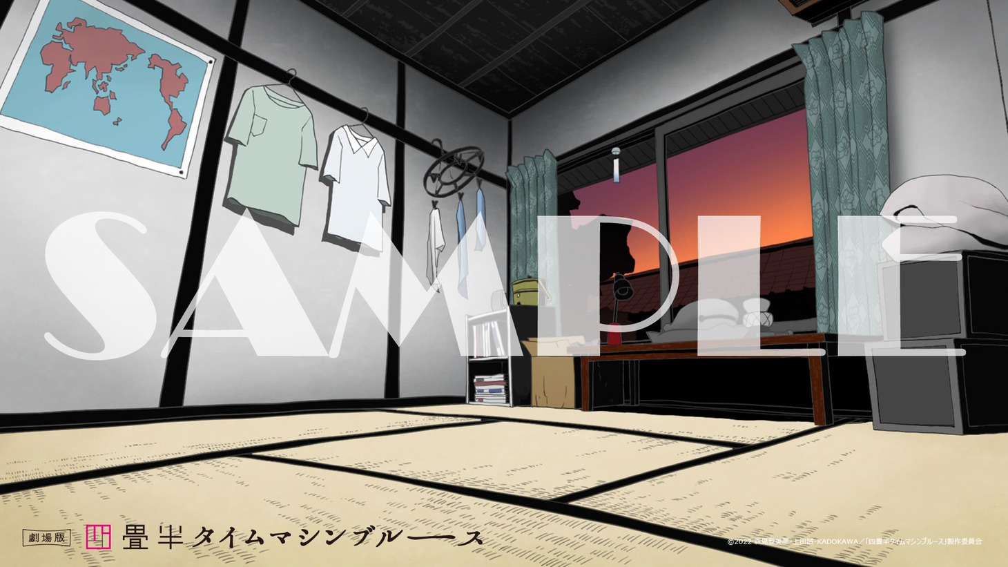 「バーチャル背景用壁紙3点セット」のサンプル。