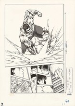 「冨樫義博展 -PUZZLE-」に展示される「幽☆遊☆白書」の原画。 (c)冨樫義博 1990-94年