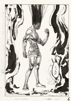 「冨樫義博展 -PUZZLE-」に展示される「HUNTER×HUNTER」の原画。 (c)P98-22