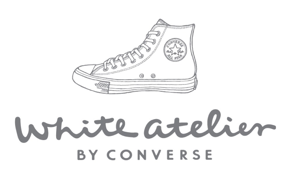 White atelier BY CONVERSEのロゴ。