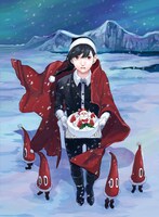 日野三春のイラスト。