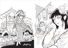 高橋葉介と伊藤潤二のコラボレーション作品「夏祭り」。