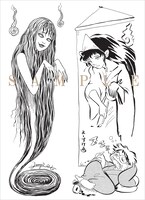 高橋葉介と伊藤潤二のコラボレーション作品「幽霊美女」。