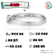 内側に刻印された3年生・伊賀崎孫兵のマークと名前。