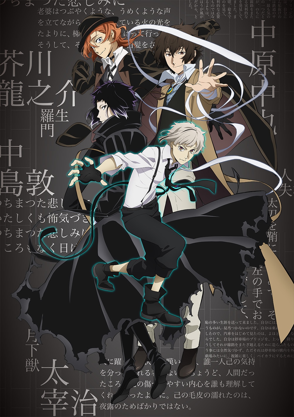 TVアニメ「文豪ストレイドッグス」海外向けビジュアル