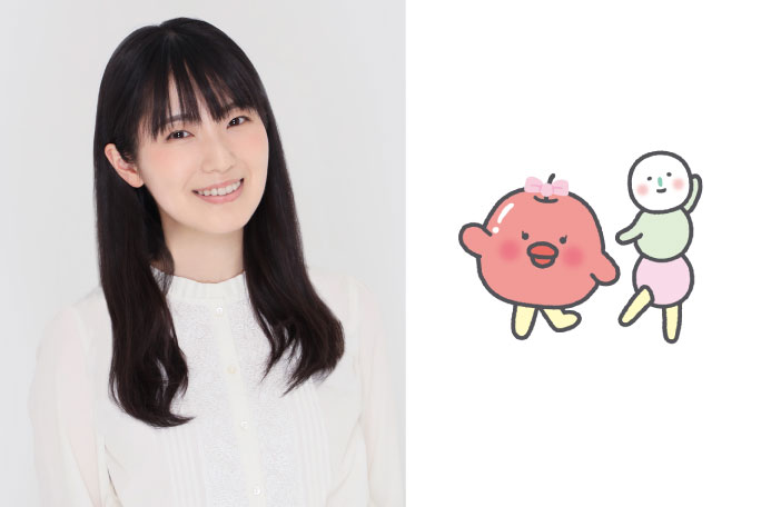 左から石川由依、りんごあめ、だんご。