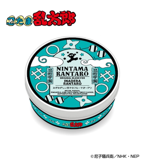 「猪名寺乱太郎」の缶パッケージ。