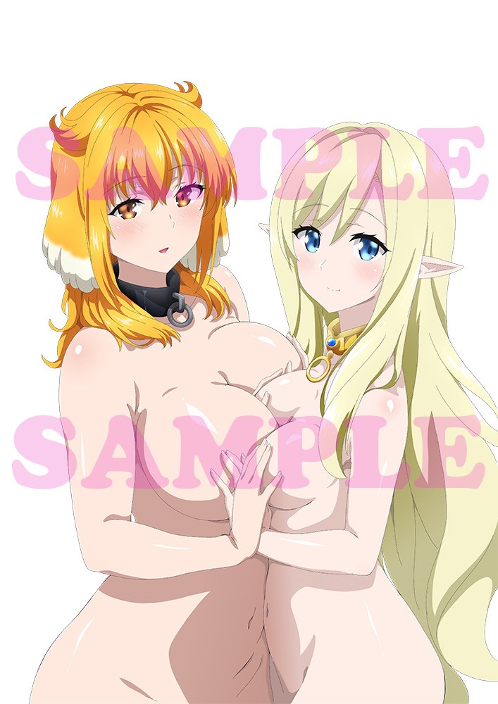 ソフマップ、アニメガでの上下巻購入特典「アニメ描き下ろしイラスト使用B2サイズWスウェードタペストリー」の絵柄のサンプル画像。
