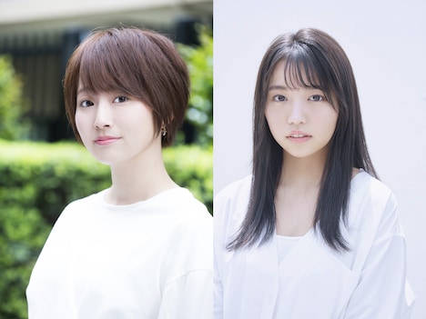 左から花守ゆみり、大原優乃。