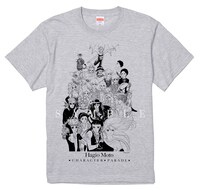 Tシャツ 「キャラクターパレード 」黒