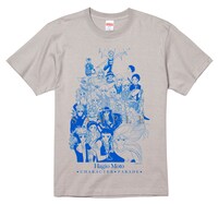 Tシャツ 「キャラクターパレード 」青