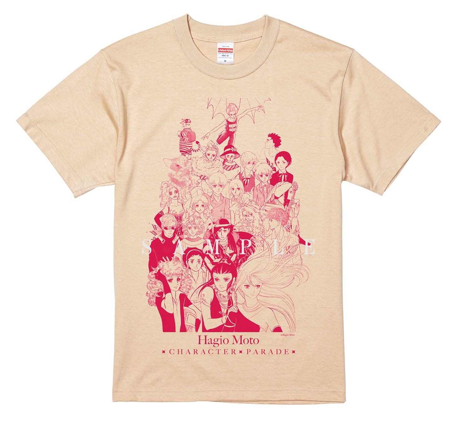 Tシャツ 「キャラクターパレード 」赤
