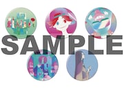 A-on STOREの特典・オープニング主題歌場面写使用 ホログラム缶バッジ5個セット。