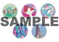 A-on STOREの特典・オープニング主題歌場面写使用 ホログラム缶バッジ5個セット。