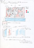 単行本のデザインにあたり近藤が描いたラフ。