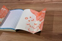 ガンダレになっている表紙を開いた様子。