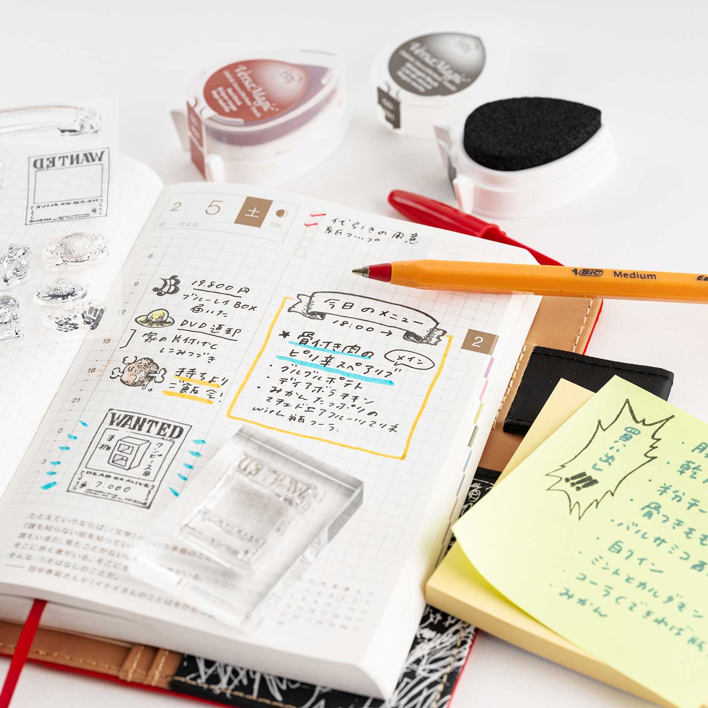 「あれこれ使えるクリアスタンプ」の使用イメージ。