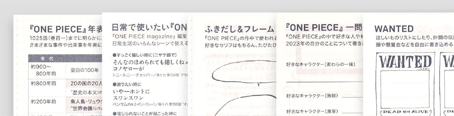 「手帳本体 オリジナル ONE PIECE 」のおまけ。