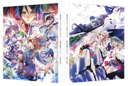 「劇場版マクロスΔ 絶対LIVE!!!!!! / 劇場短編マクロスF ～時の迷宮～」Blu-ray / DVDの収納ケースジャケット。