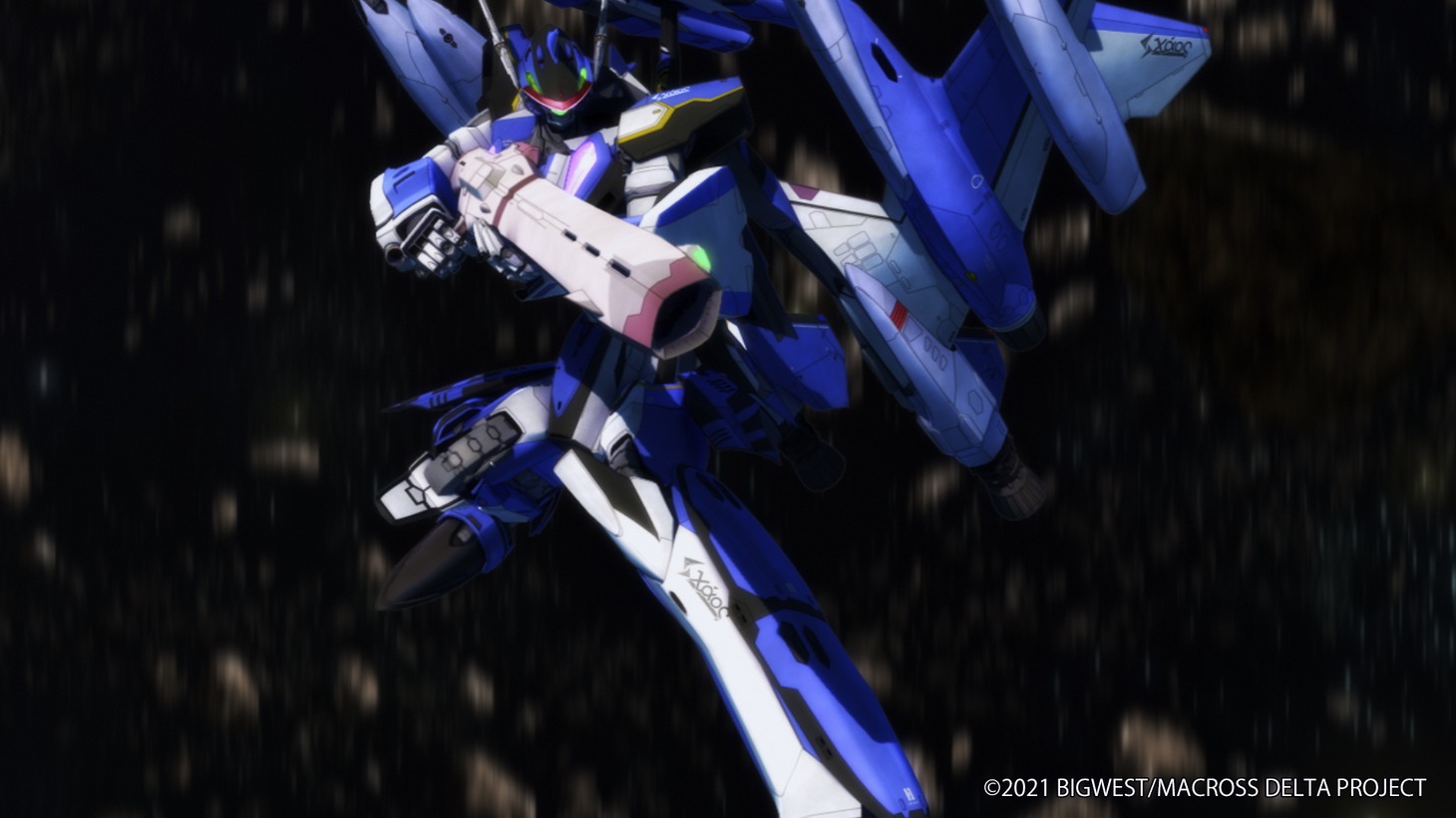 「劇場版マクロスΔ 絶対LIVE!!!!!!」の場面カット。