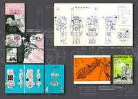 スタジオぬえとSFマガジンの軌跡をたどるギャラリーの一部。